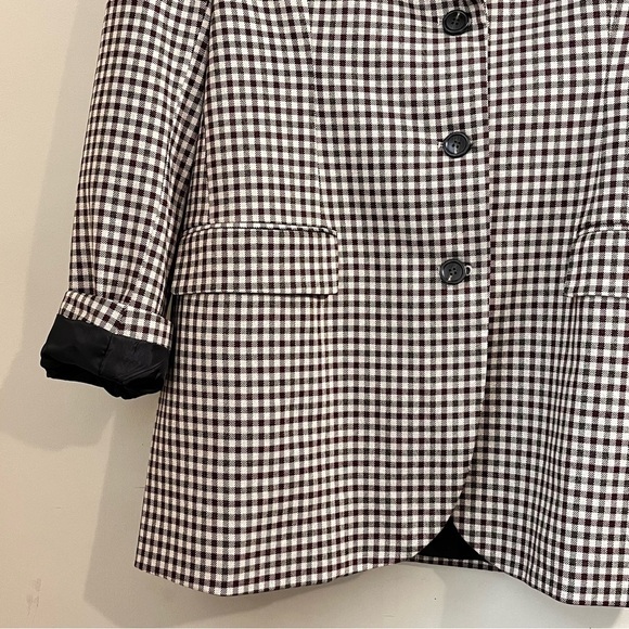 NWOT ASOS Long Line Checked Boy Blazer - Picture 4 of 15